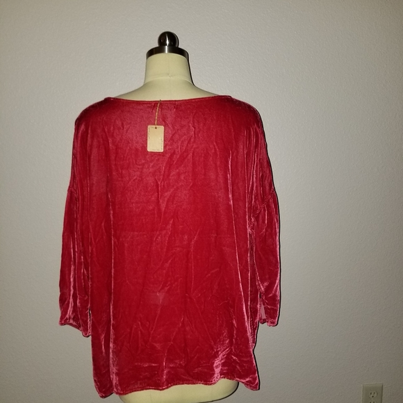 CP Shades Pink Velvet Tunic Top - Picture 2 of 2